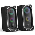 thumbnail image 3 of HP 2.0 Stereo Computer Speakers with Backlight, 3.5mm Jack, Black, 3 of 6