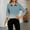 White, variant on YHAJDS Blouse for Women Gradient Print Collared 3/4 Sleeve Spring Summer Office Wear