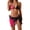 #0161-Hot Pink, variant on Ailaofu Women's 3 Piece Bikini Set with Wrap Cover Up Halter Triangle Swimsuits