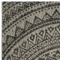 thumbnail image 5 of SAFAVIEH Courtyard Josiah Floral Medallion Indoor/Outdoor Area Rug, Light Grey/Black, 6'7" x 9'6", 5 of 7