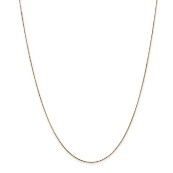 14k Yellow Gold .80mm Round Snake Chain Necklace - 1.6 Grams - 16 Inch - Lobster Claw