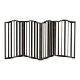 thumbnail image 3 of PETMAKER 4-Panel Indoor Foldable Pet Gate for Stairs or Doorways (Brown), 3 of 7