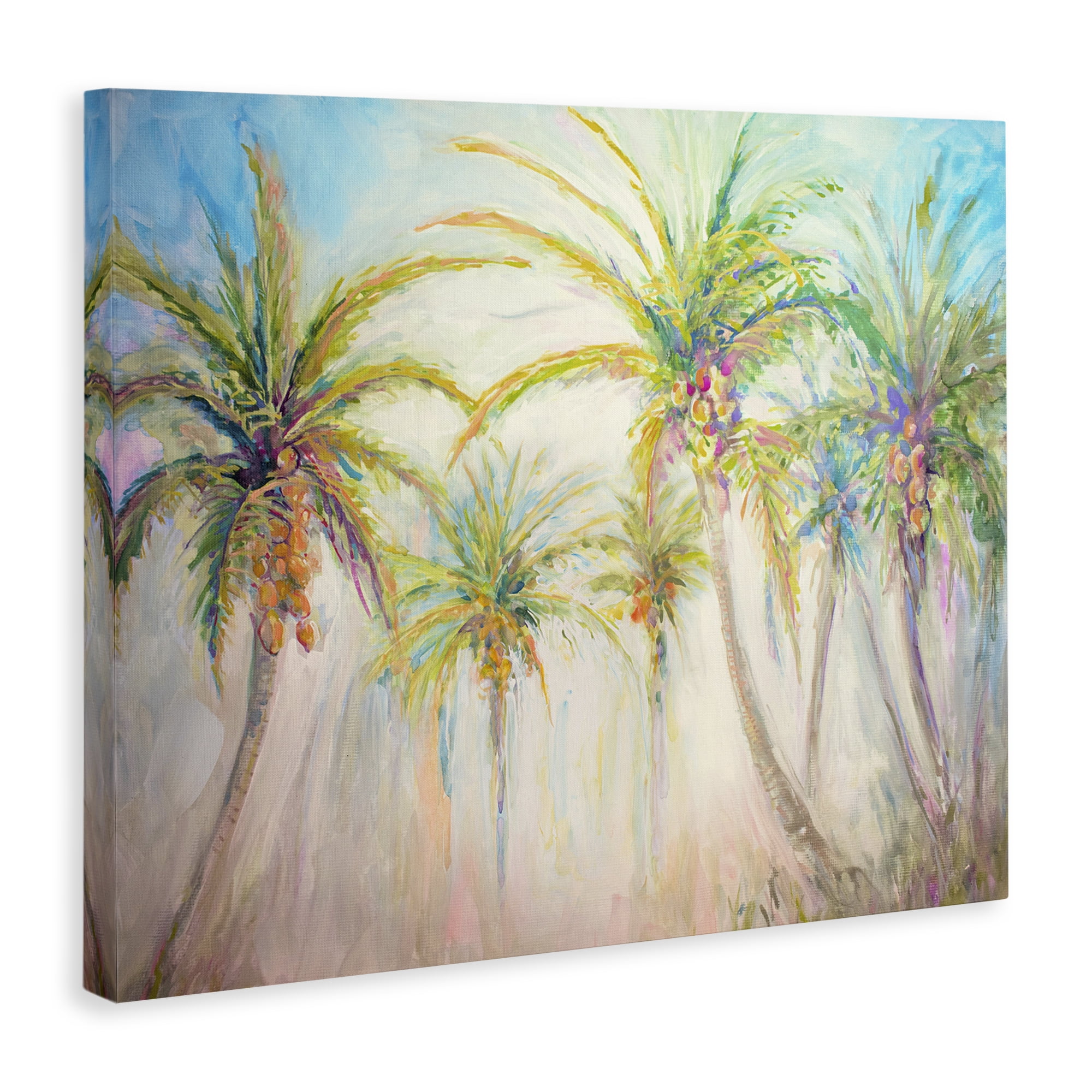 Stupell Industries Swaying Palms Abstract Botanical & Floral Painting Gallery Wrapped Canvas Art Print Wall Art, 48 x 36
