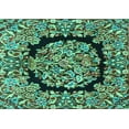 thumbnail image 1 of Ahgly Company Machine Washable Indoor Rectangle Persian Turquoise Blue Traditional Area Rugs, 7' x 9', 1 of 4