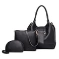 thumbnail image 1 of Juego De Bolsos De Gran Capacidad A La Moda P/mujer 3 Piezas NEGRO Bolso bolso, casual, negro, 1 of 2