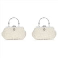 thumbnail image 1 of 2X Bolsos de Mano de Perlas para Mujer, Bolso de Noche, Bolso de Mano para Boda, Bolso con Cadena para Cena, Fiesta, 1 of 7