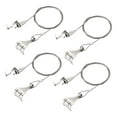 thumbnail image 1 of Unique Bargains Picture Hanging Wire Kit 1.5M Electroplating with Large S-Hook Load 66lbs 4Set, 1 of 5