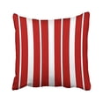 thumbnail image 1 of RYLABLUE Square Throw Pillow Covers Vintage Nautical Red And White Striped Pillowcases Polyester 18 X 18 Inch With Hidden Zipper Home Sofa Cushion Decorative Pillowcase, 1 of 1