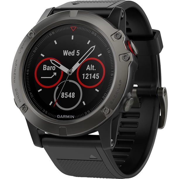 Garmin Fenix 5X Sapphire - Slate Gray with Black Band - Walmart.ca