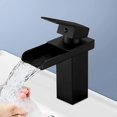 thumbnail image 5 of Black Basin Faucet, Waterfall Bathroom Faucet, Hot And Cold Water Optional, Water-saving Ceramic Valve, 5 of 5