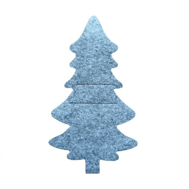 Inteprter 4 unidades/juego de soporte para cubiertos colgante de Navidad, decoración para chimenea, tenedor de pared, cuchara, herramienta para Kits de decoración para fiestas Gris