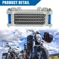 thumbnail image 2 of Unique Bargains Silver Tone M12 Interface Engine Oil Cooler Radiator Universal for Dirt Bike Monkey Bike 50CC-160CC, 2 of 7