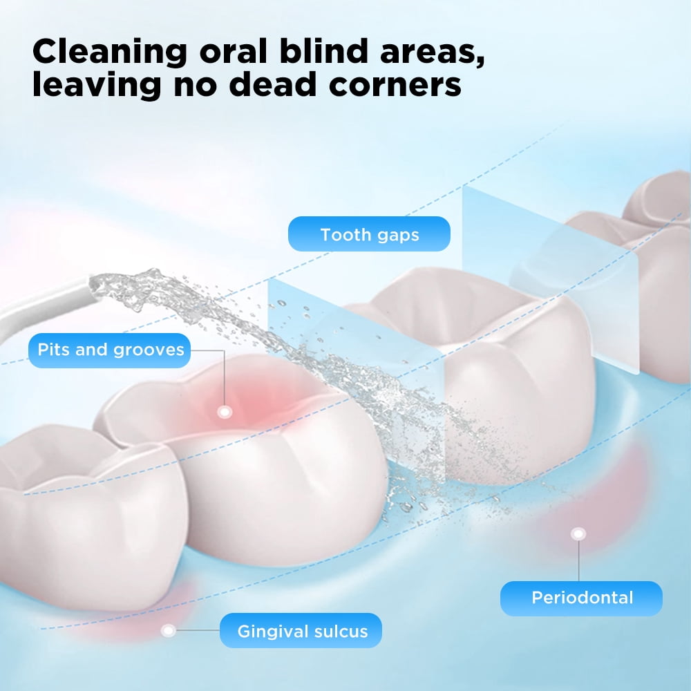 Portable Water Flosser for Teeth, Mini Travel Small Water Flosser, Cordless Oral Irrigator Dental Flossing for Teeth Cleaning, Telescopic Water Tank, Water Dental Flosser Kids Adults Braces