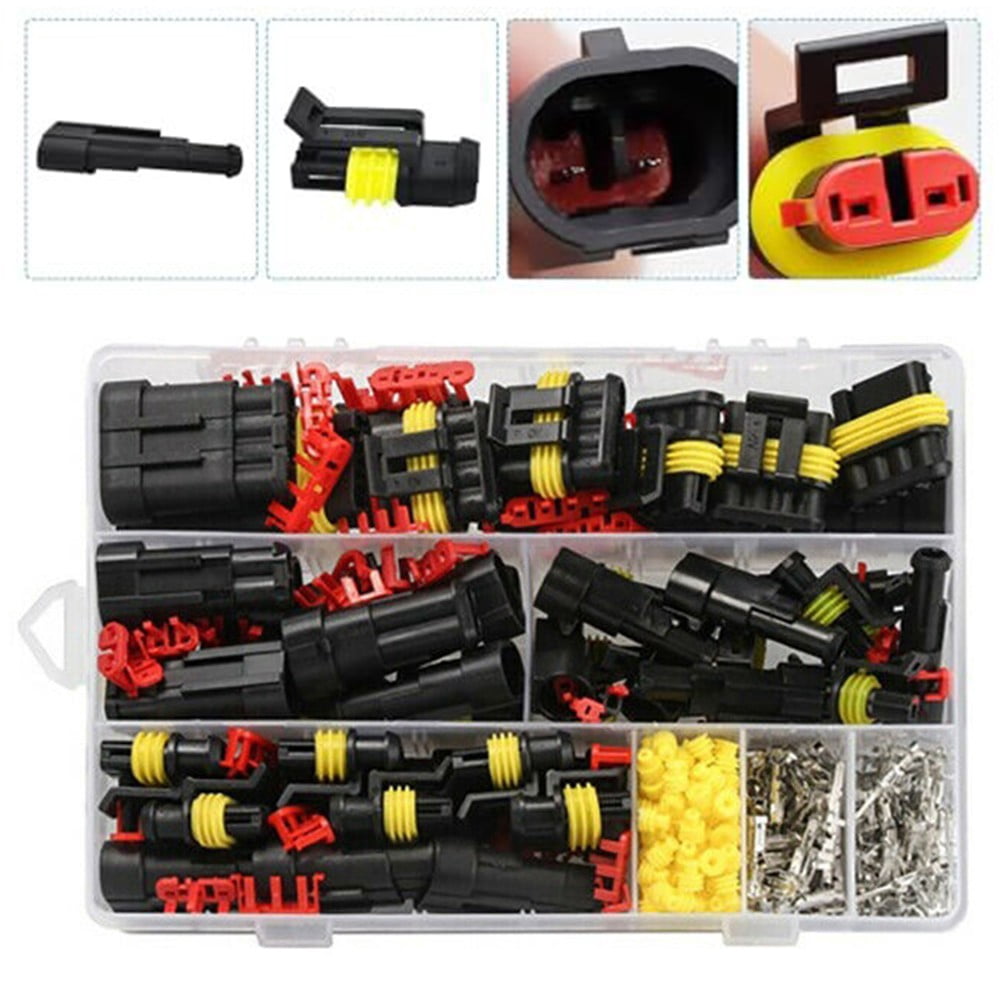 ZZlann 352Pcs 12V Waterproof Electrical Wire Connector Terminal Kit 1/2/3/4 Pin Car Accessories