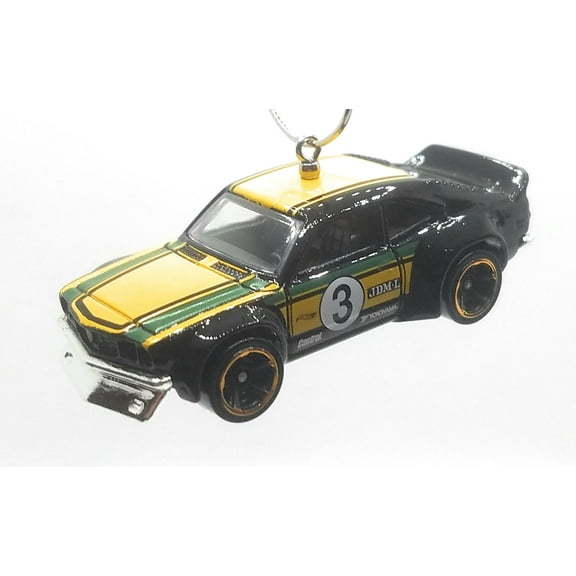 Christmas Ornament for Mazda RX-3 Black Yellow