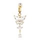thumbnail image 1 of Fashion Faux Body Piercing Jewelry Fake Belly Piercing Butterfly Navel Rings Cz Clip On Belly Button Ring Non Piercing Jewelry, 1 of 1