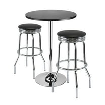 Summit 3-Pc Bar Table Set; 24" Table and 2 Stools