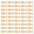 thumbnail image 4 of 200pcs Wooden Fish Shape Cutouts DIY Craft Blank Fish Slices Unfinished Wood Slices, 4 of 8