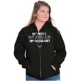 thumbnail image 5 of US Air Force Hero Airman Husband Zip Hoodie Sweatshirt Women Brisco Brands S, 5 of 6