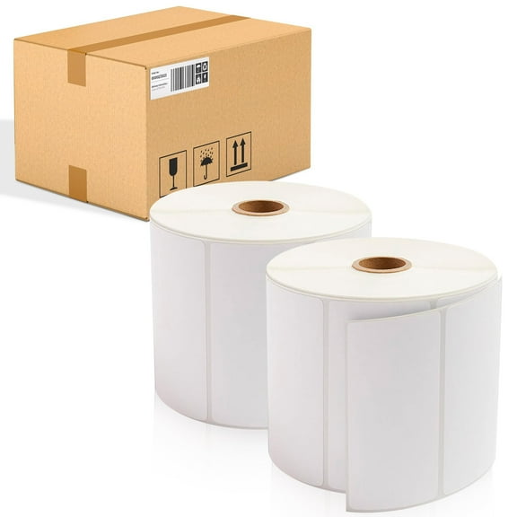 White Direct Thermal Labels, 1 in Core Desktop, 17160 Count, 4 x 2 in