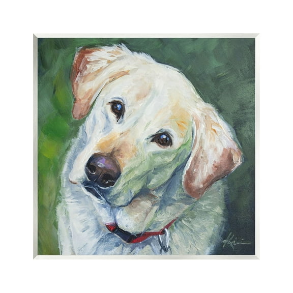 Stupell Industries Labrador Dog Pet Portrait Animals & Insects Painting Unframed Art Print Wall Art