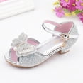 thumbnail image 6 of Rbaofujie Infant Kids Baby Girls Pearl Crystal Bling Bowknot Single Princess Shoes Sandals Sandals For Kids Silver, 6 of 8