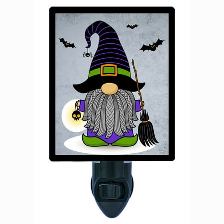 

Gnome Decorative Photo Night Light Plus One Extra Free Switchable Insert. 4 Watt Bulb. Image Title: Halloween Gnome. Light Comes with Extra Bulb.