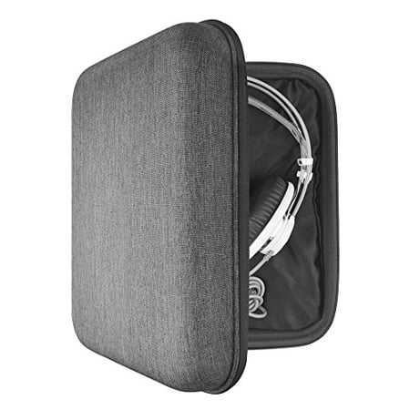 Geekria Shield Case for Large-Sized Over-Ear Headphones Replacement Protective Hard Shell Travel Carrying Bag with Cable Storage Compatible with Sennheiser HD820 (Drak Grey)
