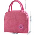 thumbnail image 2 of Cooler Food Container Bolsa de comestibles Cooler Thermal Lunch Box Bolsas de mano para oficina Trabajo Escuela PicnicRose Red, 2 of 2