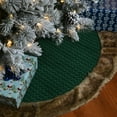 thumbnail image 3 of National Tree Company Christmas Tree Skirt, Green, Brown Faux Fur, Rural Homestead Collection, Quilted, Split Seam , Velcro Tab, 48 Inch, 3 of 5
