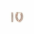 thumbnail image 3 of PANDORA Heart Hoop Earrings - Great Gift for Women - Stunning Women's Earrings - 14k Rose Gold & Cubic Zirconia - 1.7 mm, 3 of 5