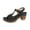 Black, variant on Women's Summer Block Heel Sandals Fashion Open Toe Ankle Strap Chunky Heeled Dressy Shoes Comfort Slip-On Wedges