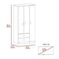 thumbnail image 4 of Atlin Designs Three-Door Modern Engineered Wood Bedroom Armoire in Walnut Gray, 4 of 11