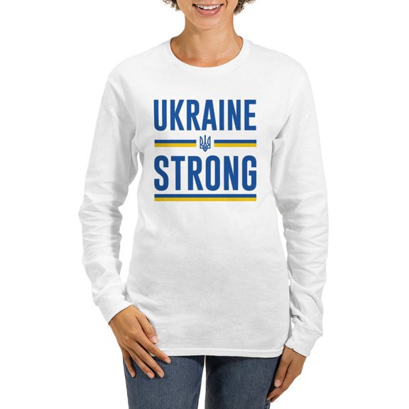 CafePress - Ukraine Strong Women's Long Sleeve T Shirt - Women's Long Sleeve Graphic Casual T-Shirt