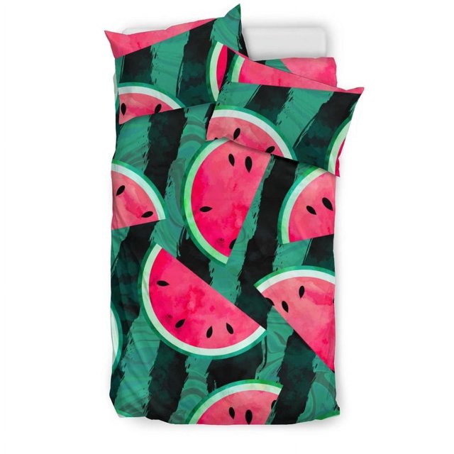 Juego de cama con estampado de sandías
