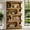 Brown, variant on Fnova 71" Tall Bookshelf, 4-Tier Modern Freestanding S-Shaped Bookcase, Wood Decorative Display Storage Shelving, Large Library Book Shelf Unit for Home Office Living Room, Black & Brown
