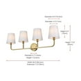 thumbnail image 2 of Living District Senna 35.5 inch Wall Sconce in Satin Gold, 2 of 7