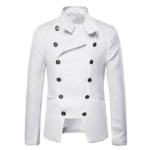 sususu Men Black Blazer Jacket,Mens Suit Pants,Double Suit Jacket for Wedding Stage Performance and formal Events