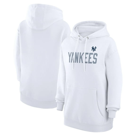 Women's G-III 4Her by Carl Banks White New York Yankees Dot Print Pullover Hoodie