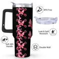 thumbnail image 2 of Pink Butterfly Anchor Stainless Steel Insulated Mug with Lid and Handle, 30oz, 2 of 4