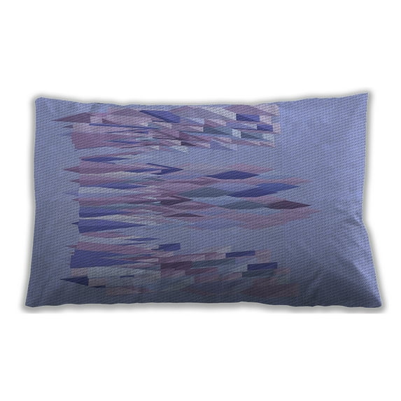 Ahgly Company Patterned Indoor Rectangular Medium Slate Blue Lumbar Throw Pillow, 13 inch by 19 inch