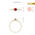 thumbnail image 6 of Angara Natural 0.34 Ct. Ruby with Diamond Classic Ring in 14K Yellow Gold for Women (Ring Size: 12), 6 of 11