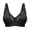 Black, variant on Plus Size Wireless Bras for Women Full Coverage Comfortable Soft Breathable Fabric Extra Support 3 Hook Adjustable