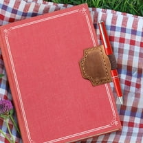 Nrmrqz Magnetic Leather Pen Clip Bookmark | Multifunction Magnetic Marker & Pen Holder | Full Grain Leather | Durable Soft Texture | Magnetic Closure | Lightweight | For Books, Office, Reading