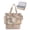 A-camel, variant on Beach Bag for Women, Mesh Tote Bags with Zipper, Sandproof Vacation Essentials with Cooler for Swim Cruise Pool, Camel