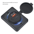 thumbnail image 4 of Toma de corriente para coche de PC, accesorios adaptadores de carga USB 3,0 de carga rápida universal antiflaming preperforados modificados 18W Cargadores de dispositivos electrónicos Luz verde, 4 of 6