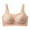 Beige, variant on Fiaer Women's Wireless Bra Jelly Oversized Flex Fit Full-Coverage Seamless Wireless Adjustable Straps Bra White XL