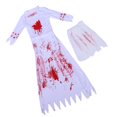 thumbnail image 1 of Disfraz De Novia Zombie Femenina Con Manchas De Sangre, Elegante Vestido De Terror Gótico De Encaje Para La Fiesta De Navidad De Halloween Y Cosplay, 1 of 7