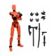 thumbnail image 1 of T13 Action Figure, T13 Robot Action Figure, T13 Collectible Action Figure - 3D Printed, Articulated, Perfect Valentine's Gift for Collectors (Orange), 1 of 2