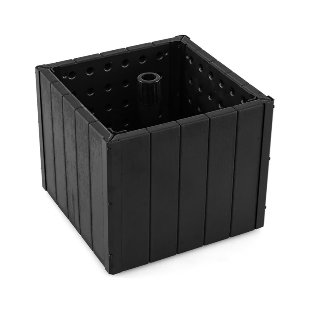 Demifill 2-in-1 Outdoor Umbrella Base Planter Patio Umbrella Stand with Flower Box, Umbrella Base for Outdoor as Garden, Yard, Black